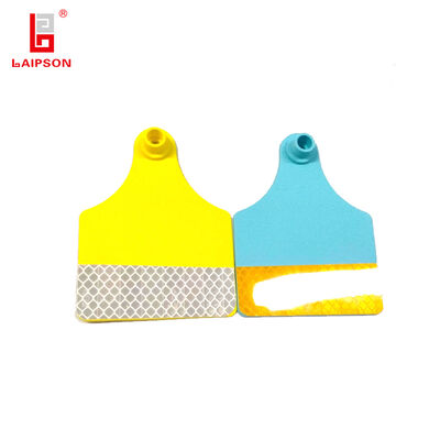 Reflective Cattle Ear Tags With Waterproof TPU Material Heat Cold Resistance And Laser Printing For Livestock Management