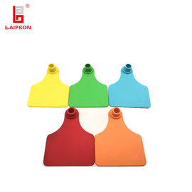 Big Size 100*75mm Cow Ear Tag , Rfid Cattle Tags For Farm Management