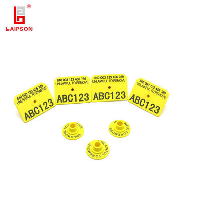 52mm OEM Visual TPU Plastic Swine Pig Ear Tags Laser Printing QR Code Male